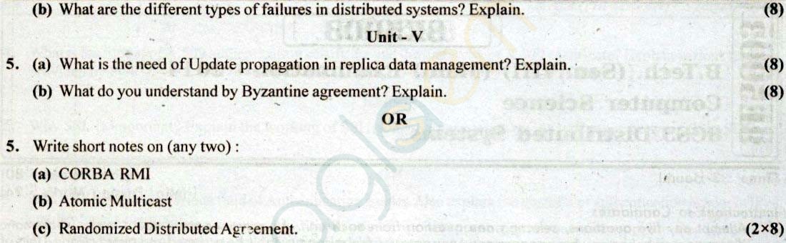 RTU: Question Papers 2014 - 8 Semester - CS - 8E5003