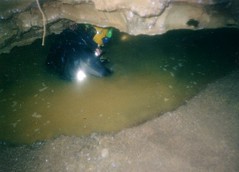 Martin diving in the Gouffre LOule Image