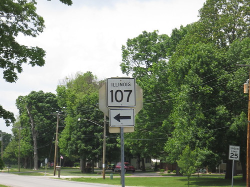 107 illinois route highway state sign