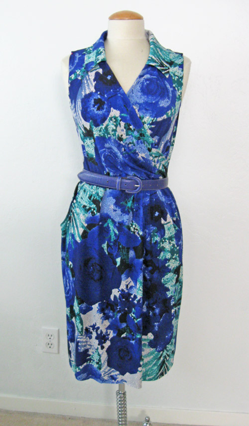 blue ity dress without sleeves