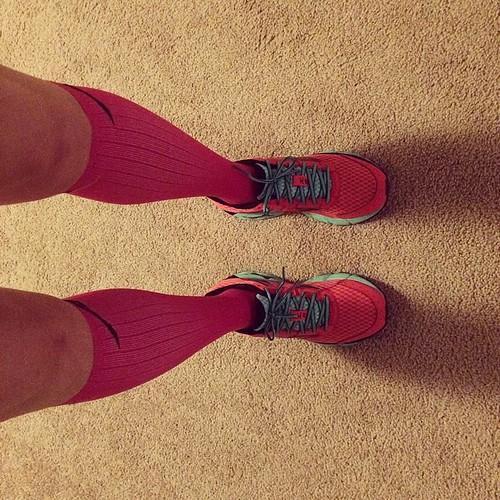 Oh hey new running shoes. You served me well tonight on my 1600 repeats
