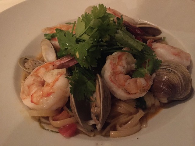 Shrimp and clams linguine with cilantro Allan Wong