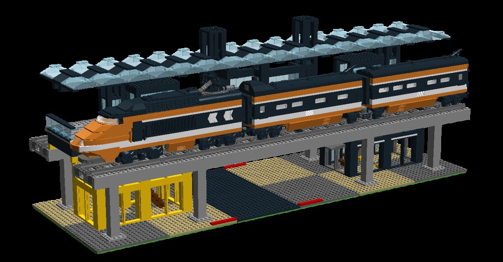 lego elevated train track