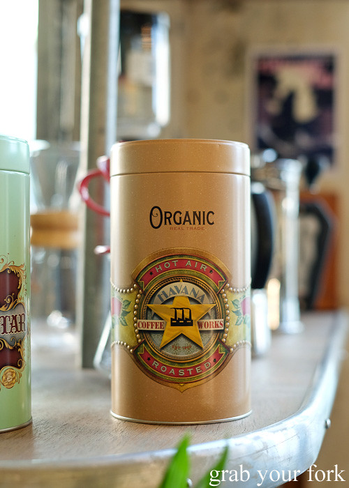 Havana organic coffee tin at Havana Coffee Works, Wellington
