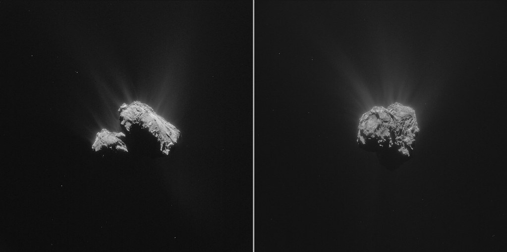 Rosetta NavCam #CometWatch - 67P 12 and 15 April 2015