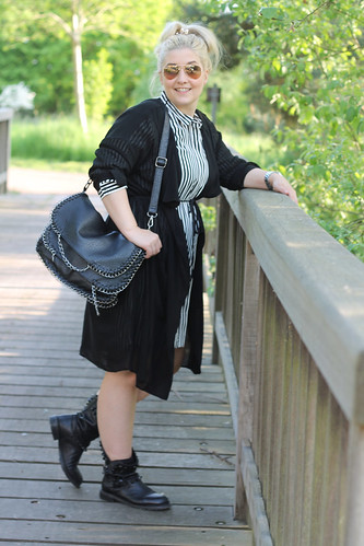 outfit-modeblog-fashionblog-blogger-spring-look-gestreiftes-kleid-bluse-mango