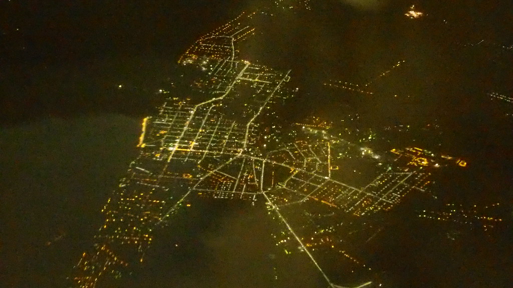 Murom night aerial view