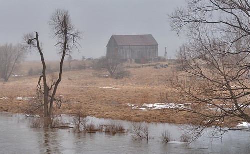 ontario canada abandoned fog flood farm gimp oldbarn maitlandriver brucecounty microsoftice oloneo olympusomdem5