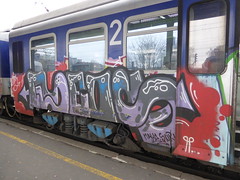 Zagreb train graffiti