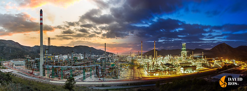 sunset industry atardecer fireplace pipe panoramic panoramica oil refinery cartagena industria repsol refineria petroleo chimenea tuberia c10 escombreras tecnicasreunidas