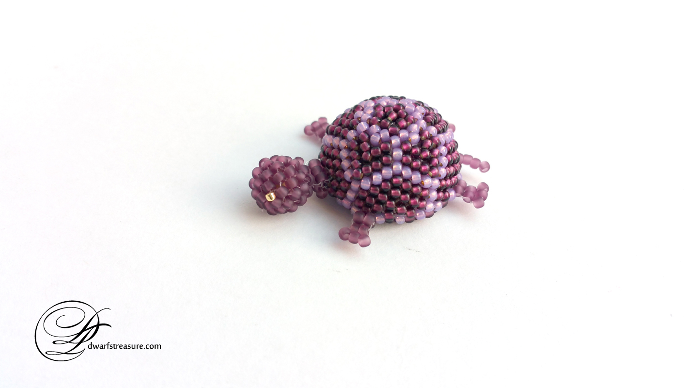 Amazing purple beaded turtle magnets for refrigerator
