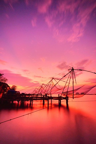 longexposure travel sunset sea india water fishing chinese fujifilm nets cochin kochi kerela fortkochi xt1 xf1024