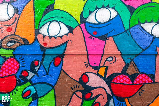 Italian Street Artist Hunto's Shoreditch Street Art Mural