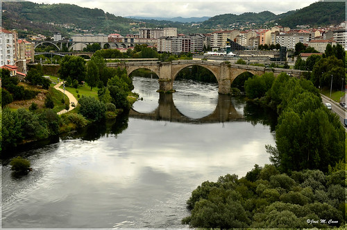 bridge españa río river puente spain romano galicia miño ourense orense nikond5100