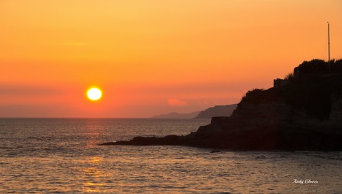sunset sky orange sun seascape canon eos coast cornwall coastal sillouhette porthleven caostline 60d sunseyt