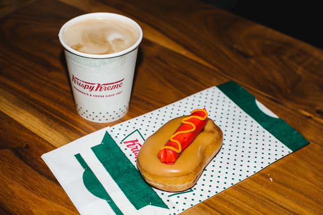 Krispy Kreme's Grilled Glazed Dog and Krispy Slider