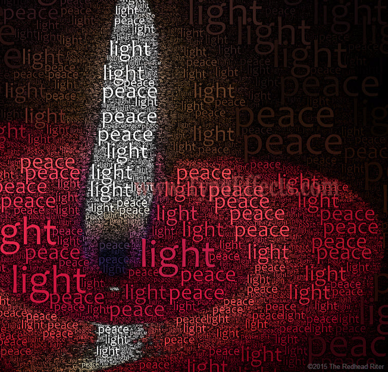 word candle burning Peace In The Big Picture 1