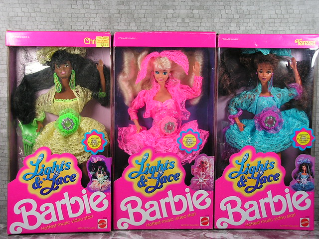 1990 Barbie Lights & Lace Barbie, Christie & Teresa
