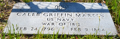 Caleb Griffin Martin, War of 1812 Veteran - gravestone, Madisonville