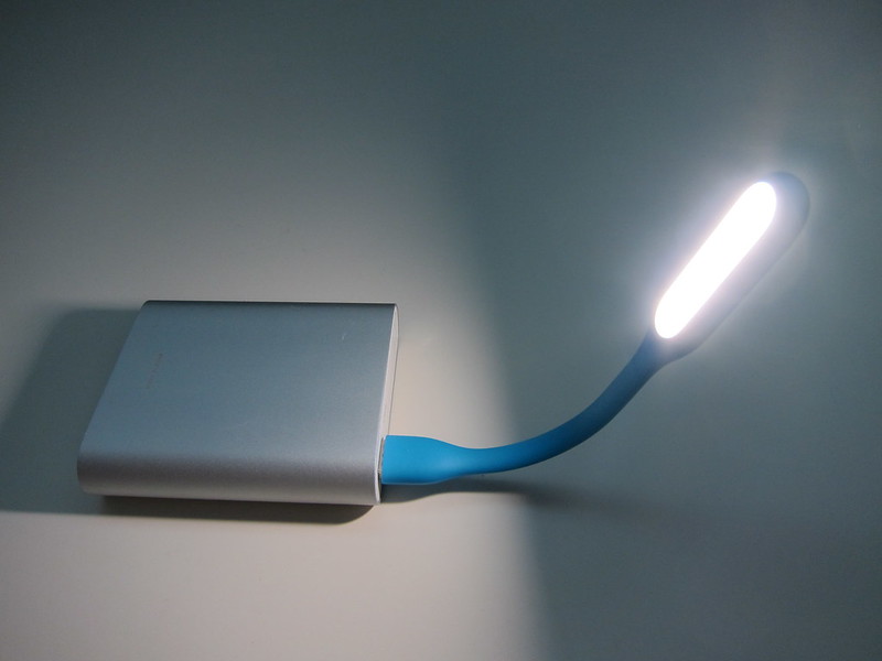 Xiaomi LED Light -  Plugged Into Power Bank Switched On