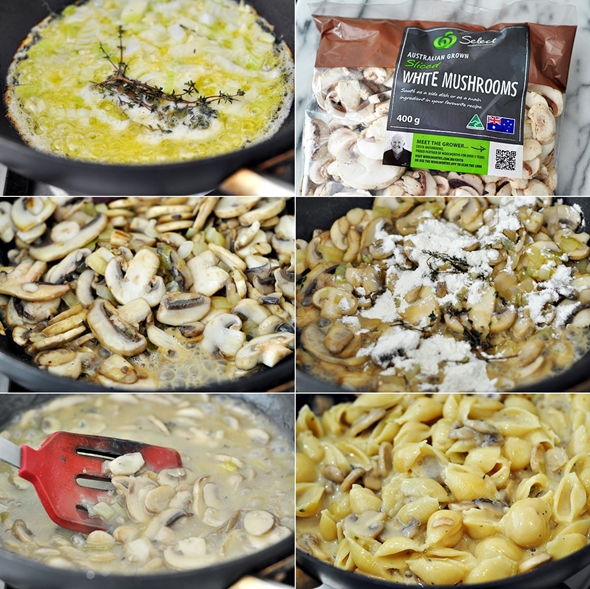 Creamy mushroom pasta | www.fussfreecooking.com
