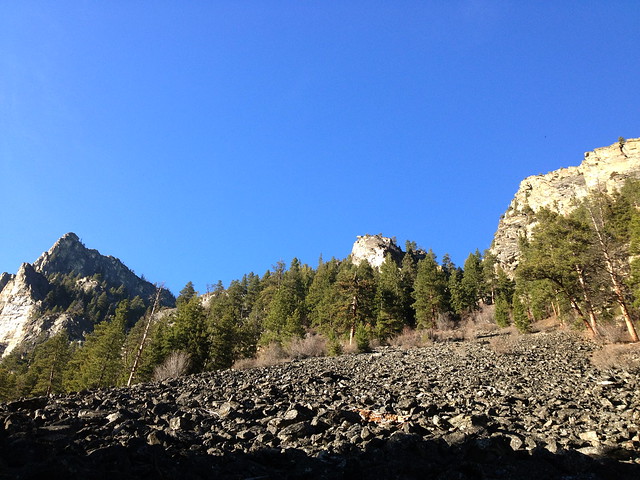 Talus and cliffs