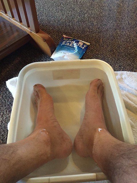 PCT.  Foot bath.  Epsom salt.  How does it work?