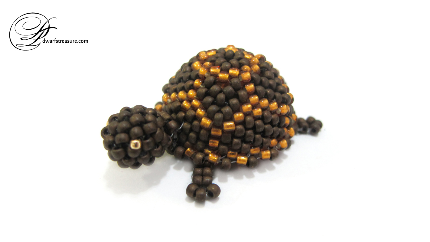 Amazing brown beaded turtle magnets for refrigerator