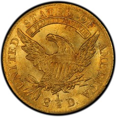 1808 Capped Bust Left Quarter Eagle reverse