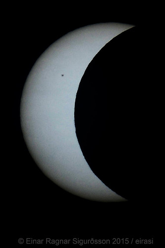 The eclipse and the sunspot