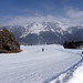Upravovaná dráha pro běžkaře okolo jezer v údolí Innu