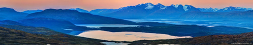 world blue summer sky panorama mountain lake mountains cold heritage water beautiful night canon landscape colorful sweden dusk magic clear silence serenity lapland chilly laponia gällivare ahkka ritsem swedishlapland magnusemlén
