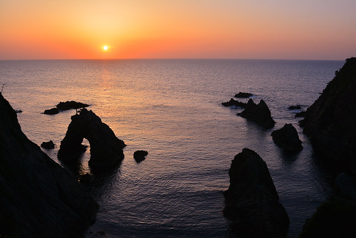 sunset rock japan coast tottori sanin uradome d7100 uradomecoast