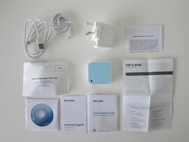 TP-Link 300Mbps Wireless N Nano Router - Box Contents