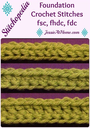 Stitchopedia ~ Foundation Crochet Stitches from Jessie At Home