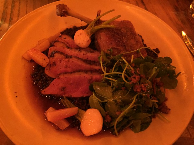 Duck leg confit and five spice duck breast - Foreign Cinema