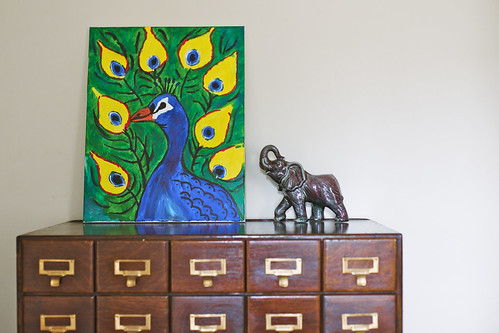 Peacock painting.