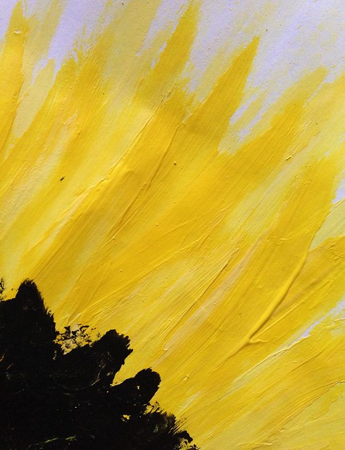 Fingerpaint fingerprint sunflower petals