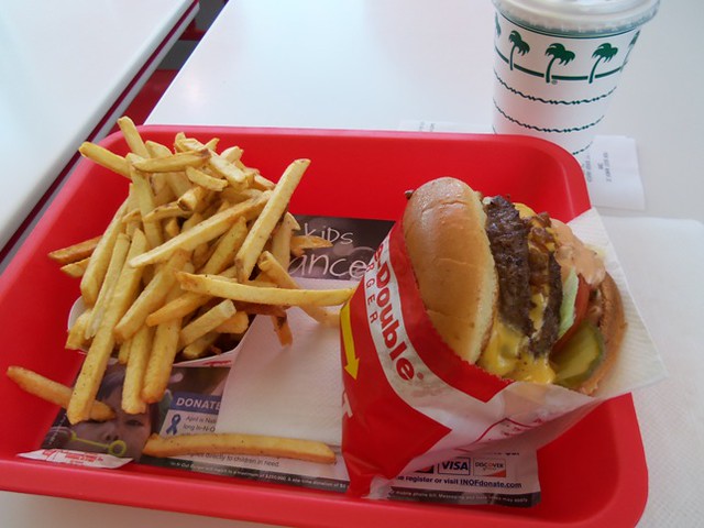 Animal style double with well done fries