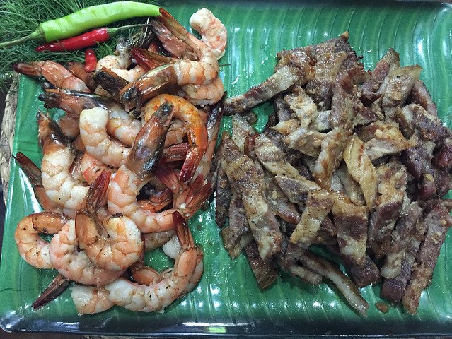 Malu Veloso lunch, shrimps and pork