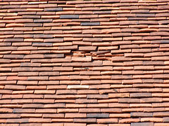 broken roof tiles