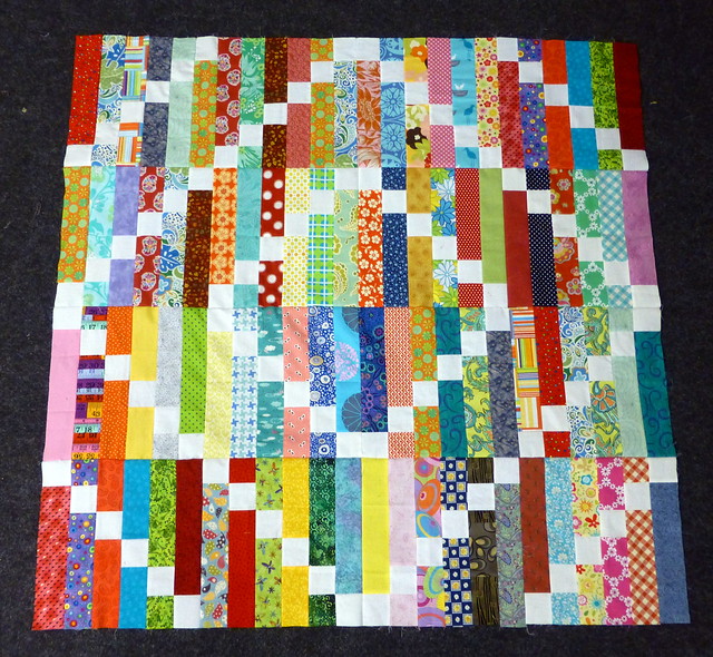 Bee Blessed Strip Steps Quilt top
