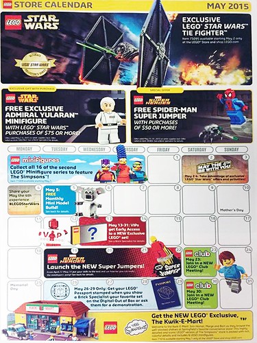 LEGO May 2015 Store Calendar