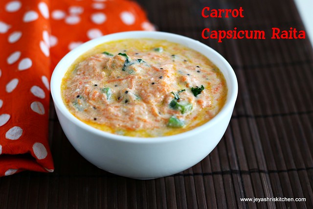 carrot-capsicum raita