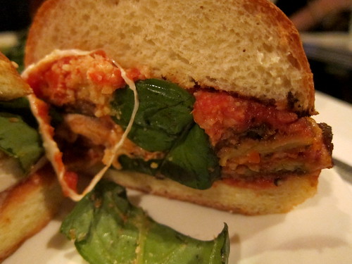 Inside the Eggplant Parm Roll