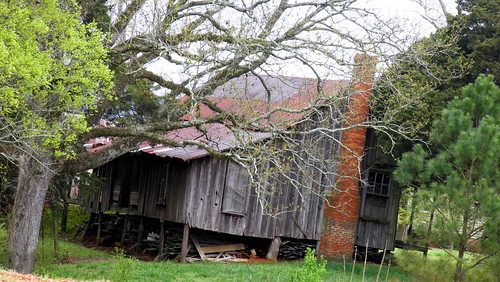 old roof chimney tin farm alabama rusty