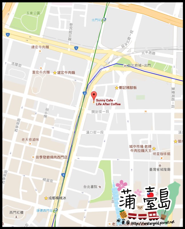 Sunny Cafe Map