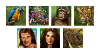 free Heart of the Jungle slot game symbols