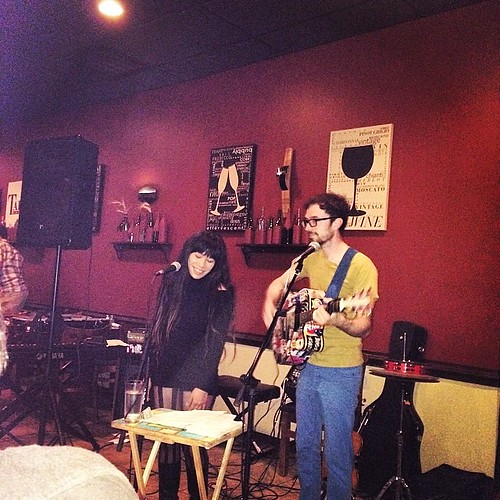 Musicplayer at Tapped (Ana and I) (May 3 2014)