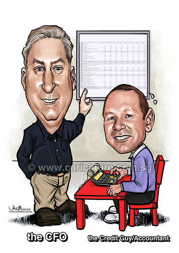 CFO & accountant digital caricatures for Ace (watermarked)